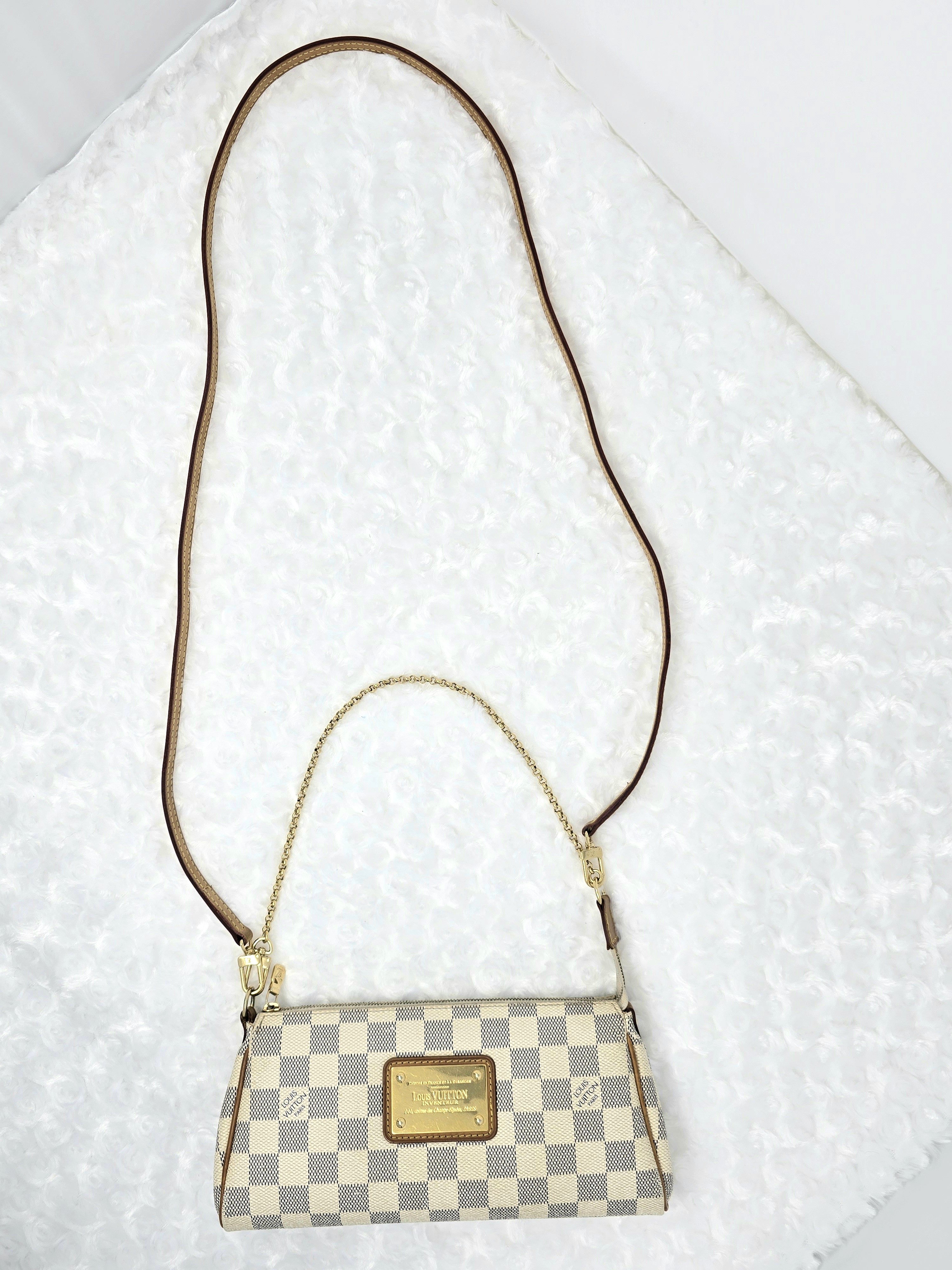 L V Azur Eva Clutch Damier